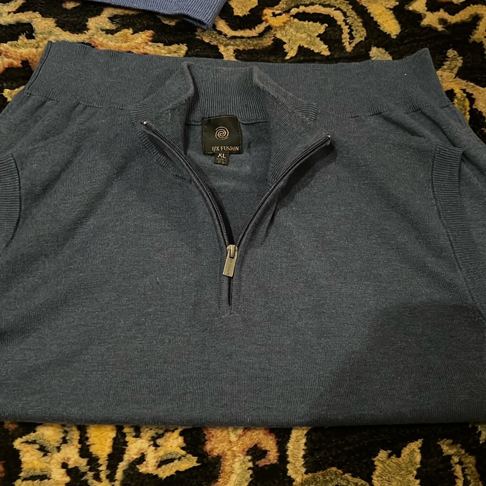 Navy Quarter Zip Vest